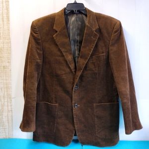 Bolzano Uomo Men's Lined Corduroy Blazer Brown Size 42R